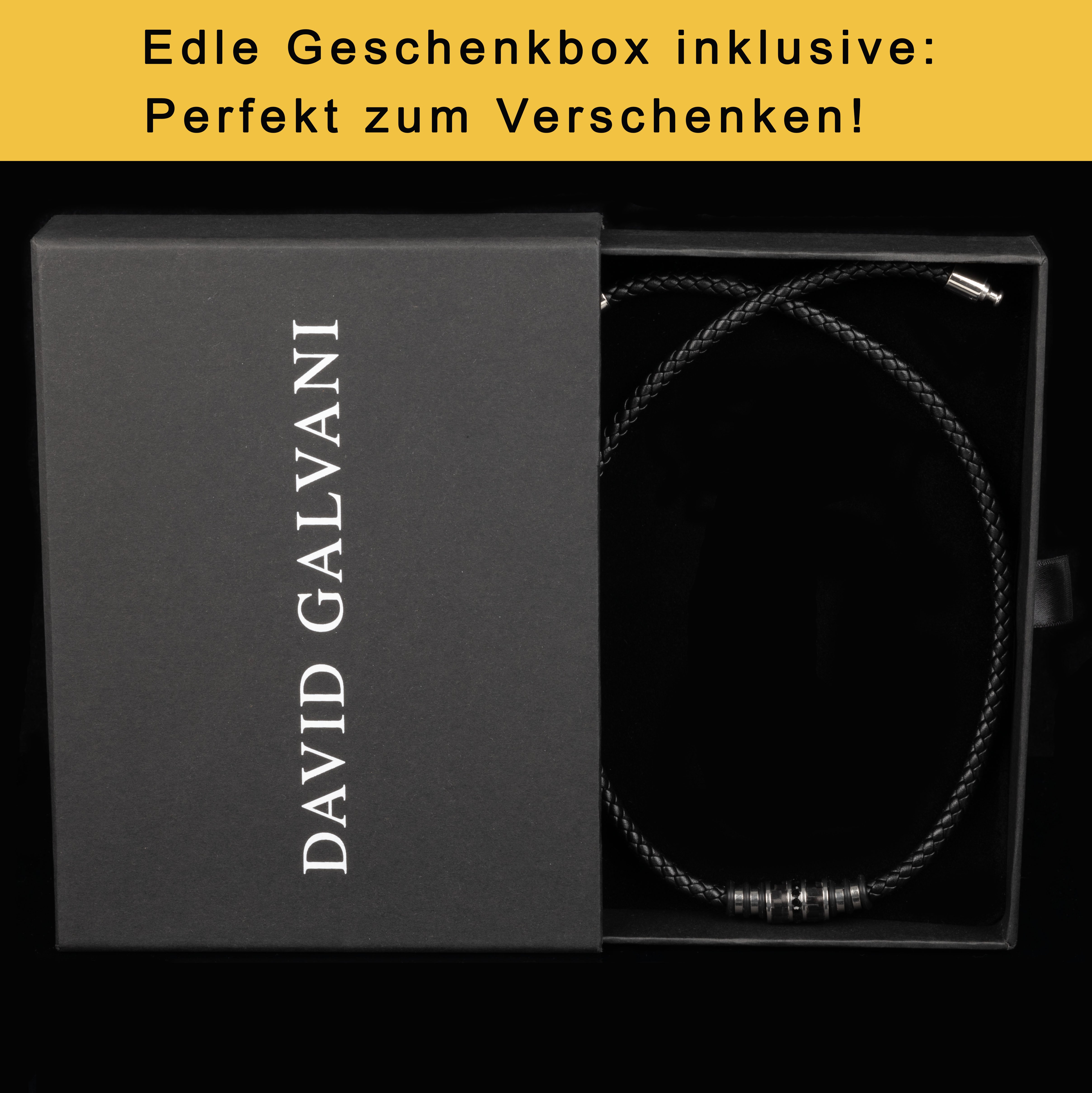 Herren Lederkette mit Edelstahl-Detail – Perfektes Accessoire für Männer