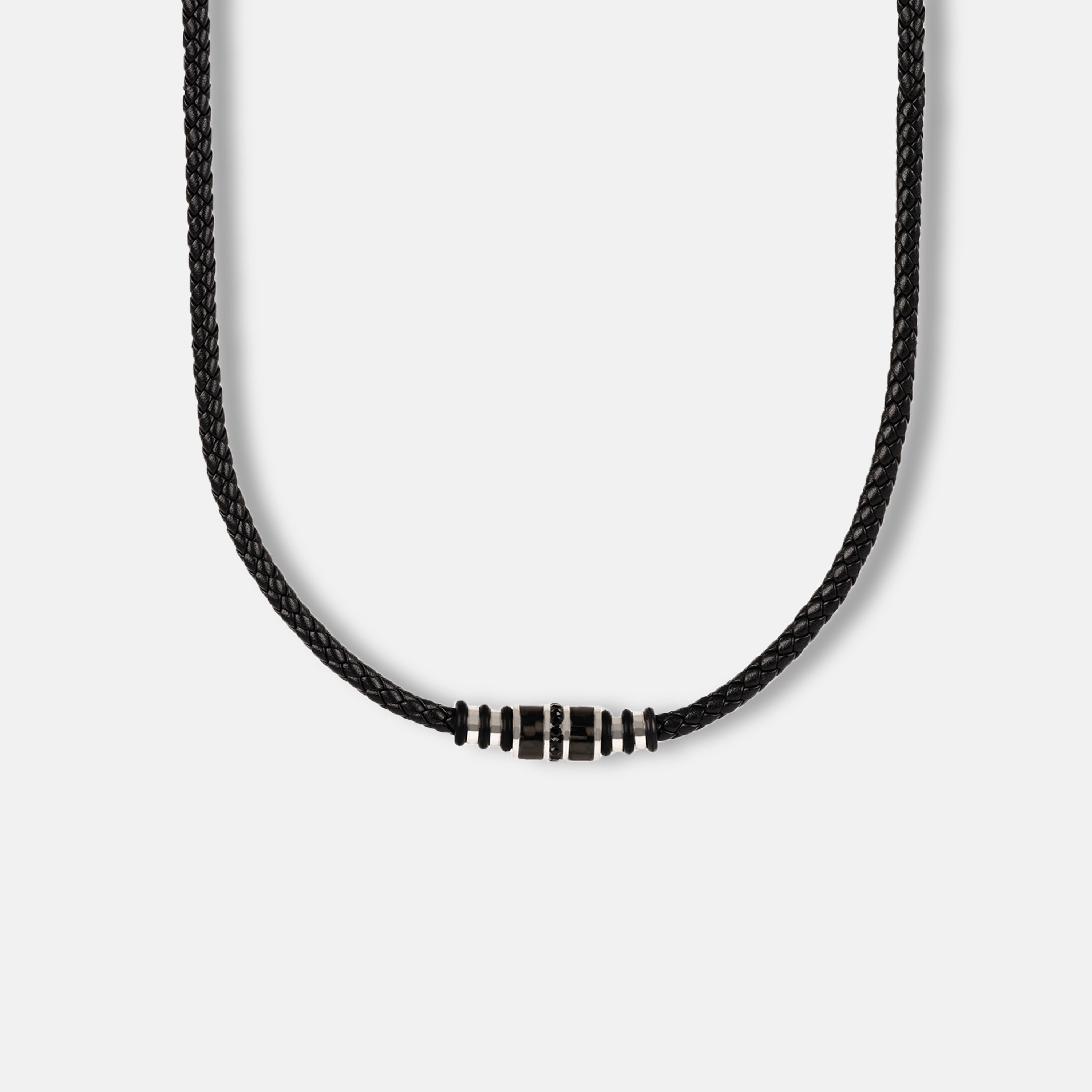 Herren Lederkette mit Edelstahl-Detail – Perfektes Accessoire für Männer