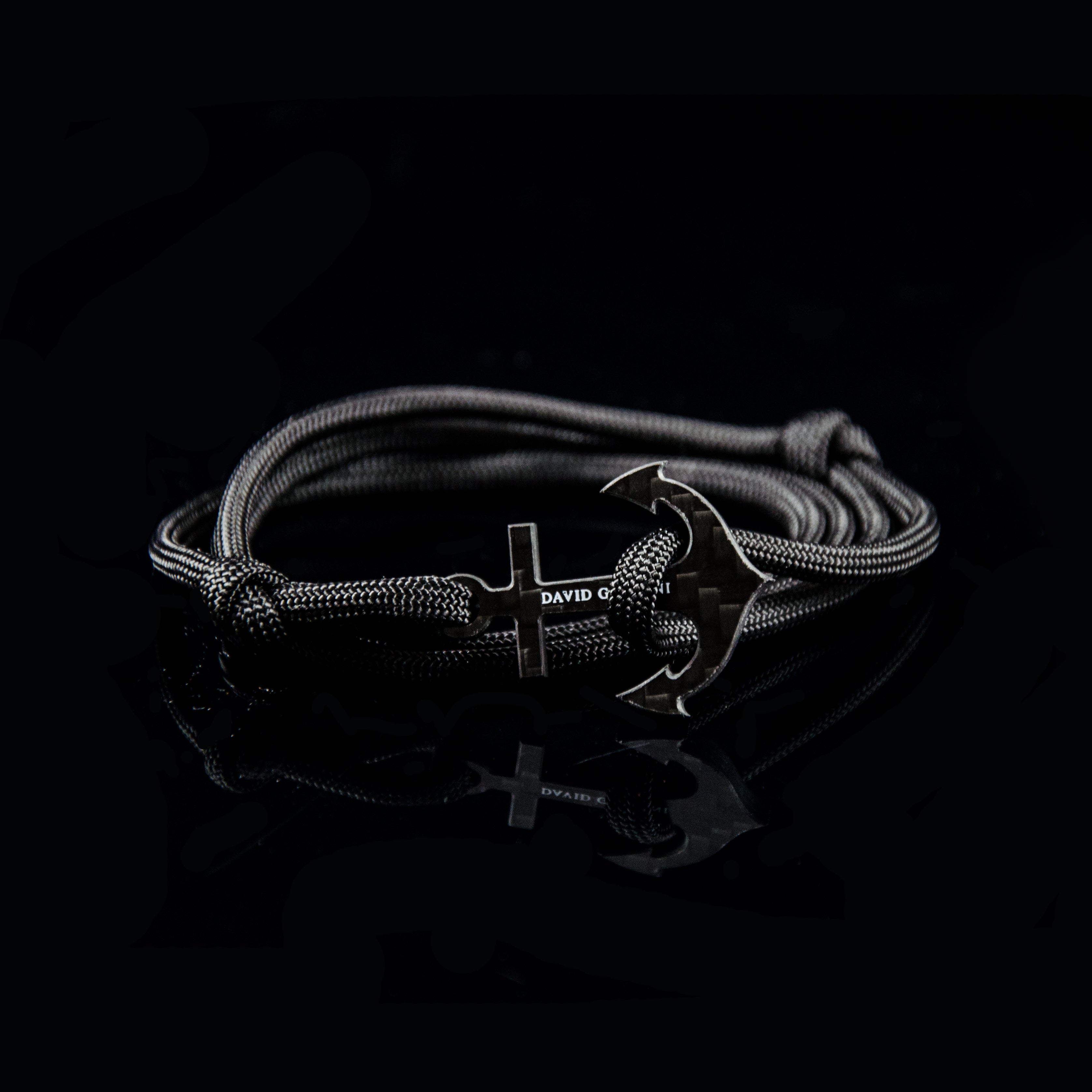 Carbon Anker Armband aus Paracord Nylon