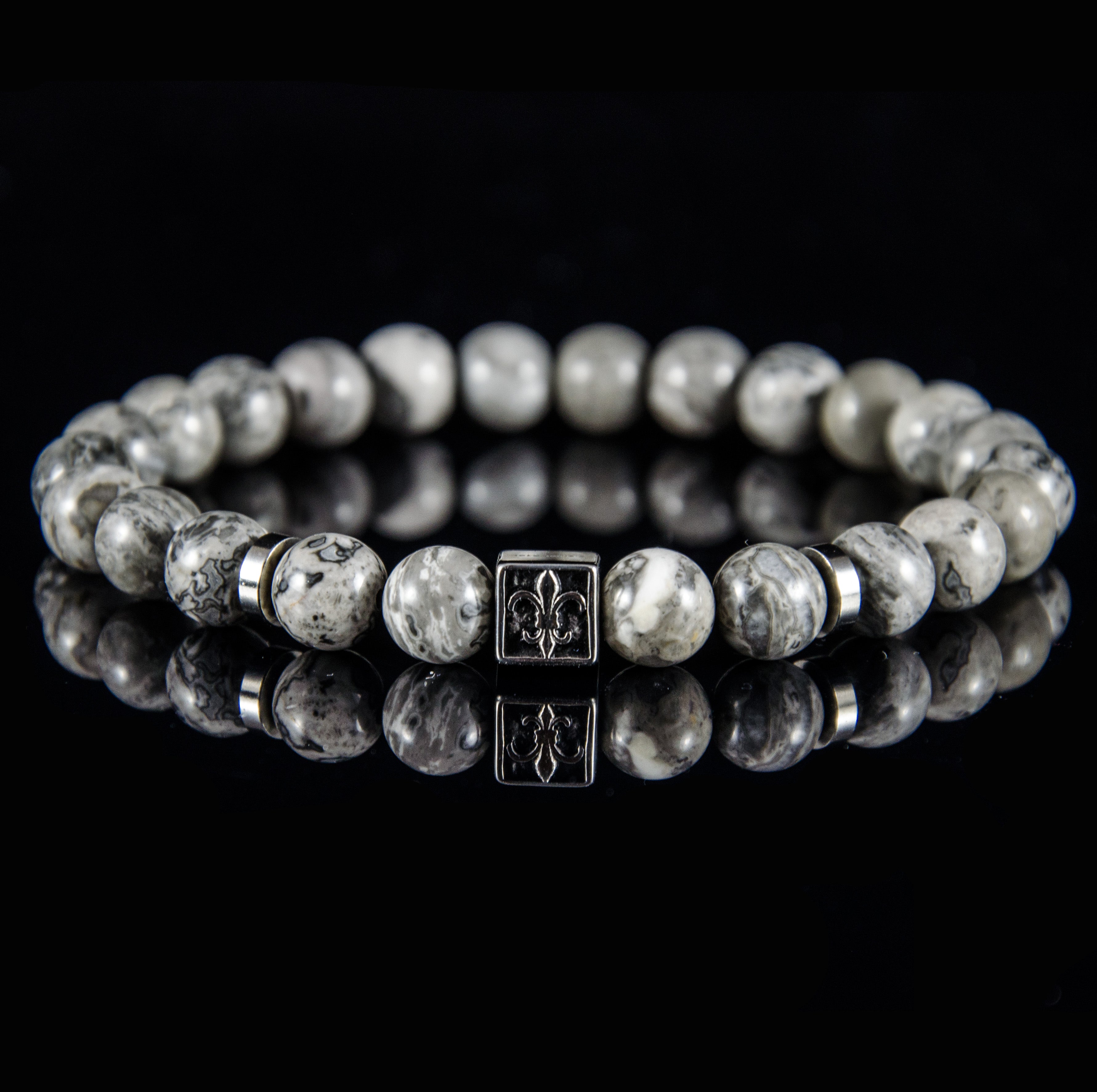 Perlenarmband - Natural Landscape Jaspis 8mm