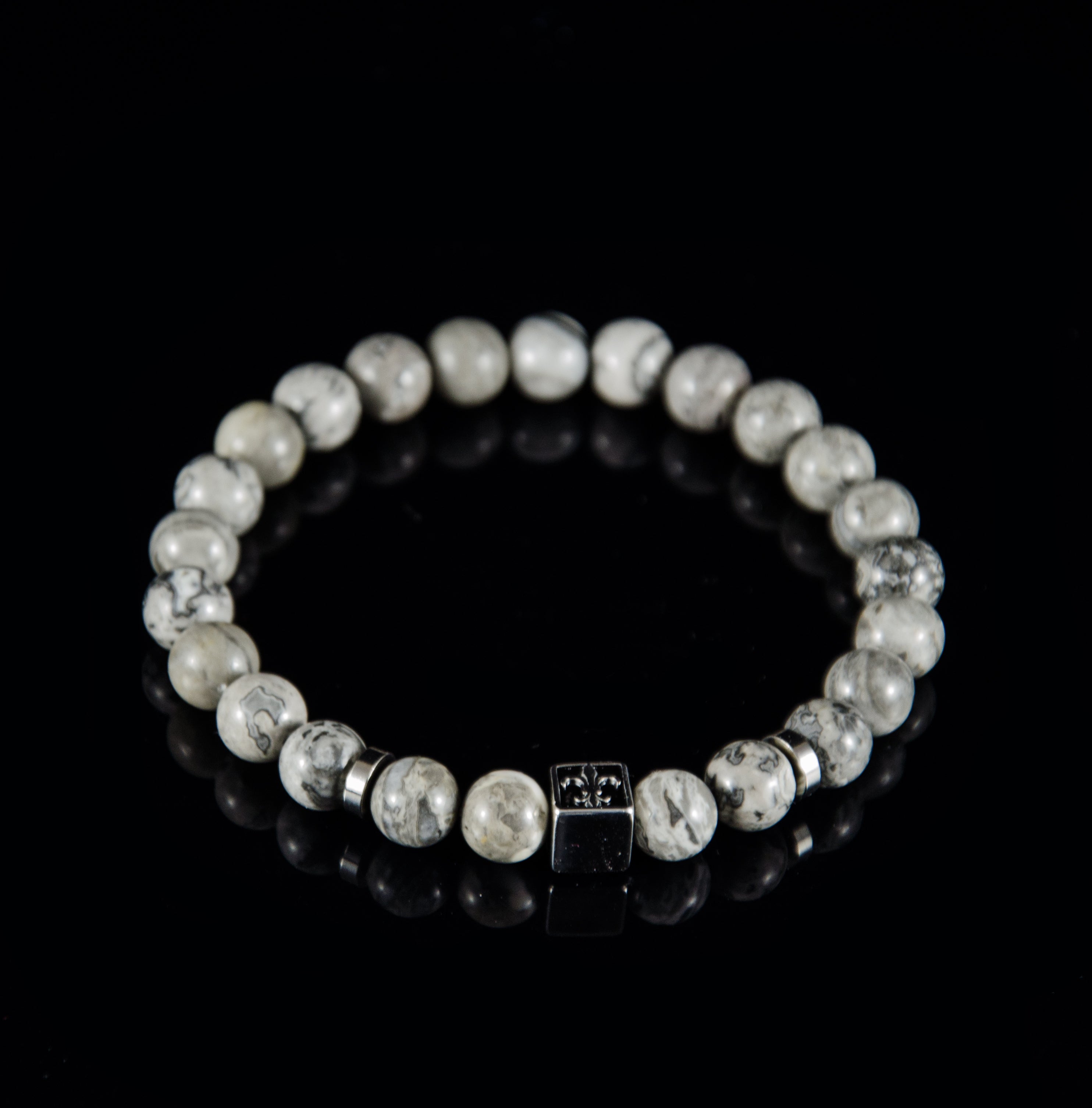Perlenarmband - Natural Landscape Jaspis 8mm