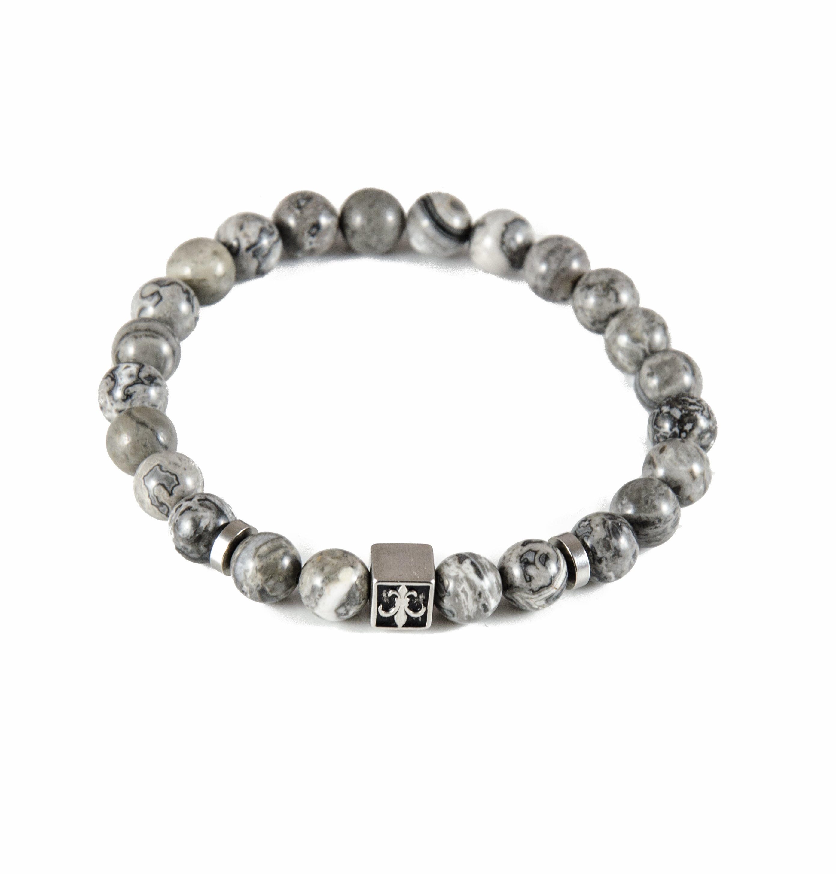 Perlenarmband - Natural Landscape Jaspis 8mm