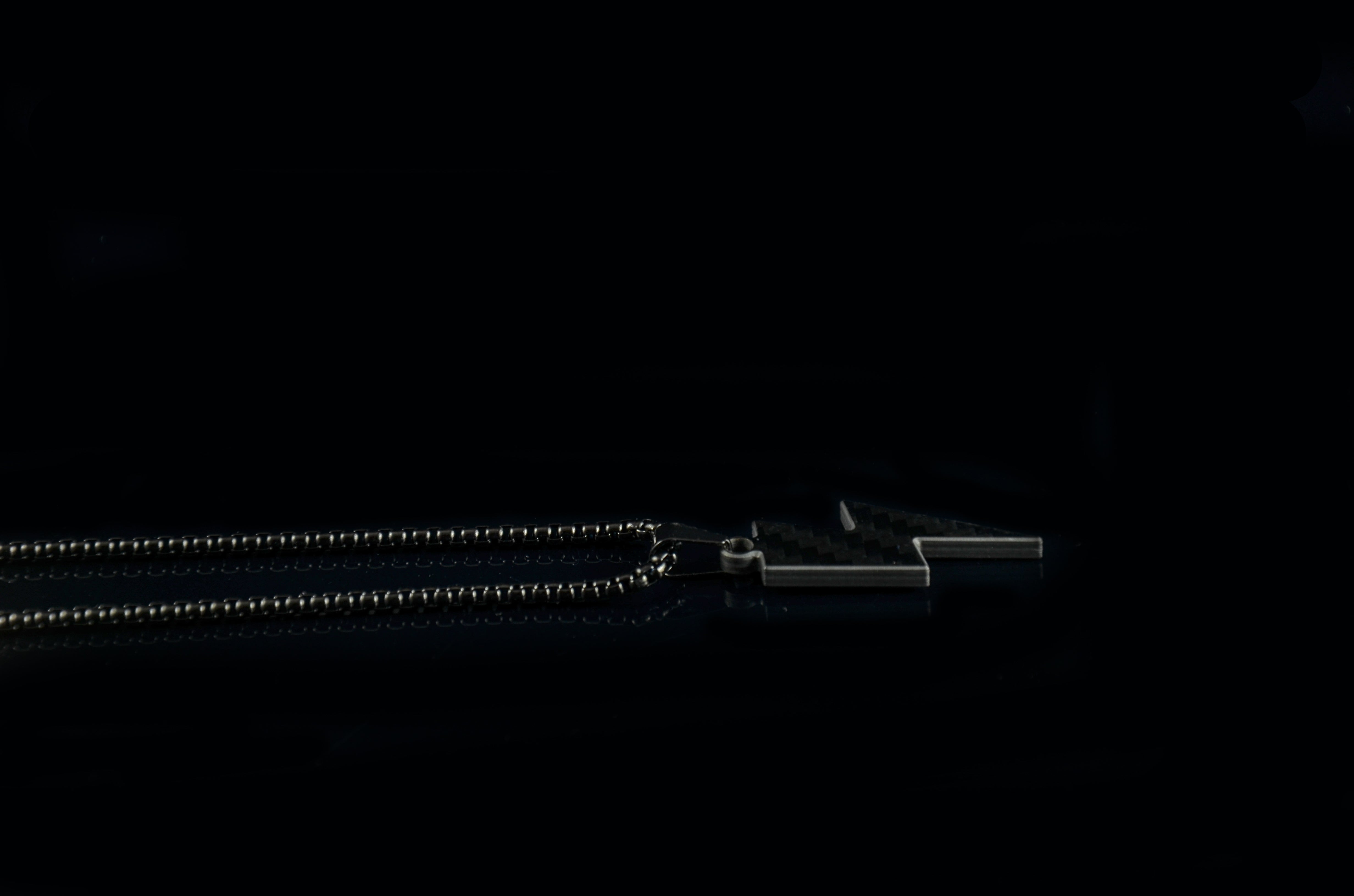 Carbon Blitz - Edelstahlkette 3mm