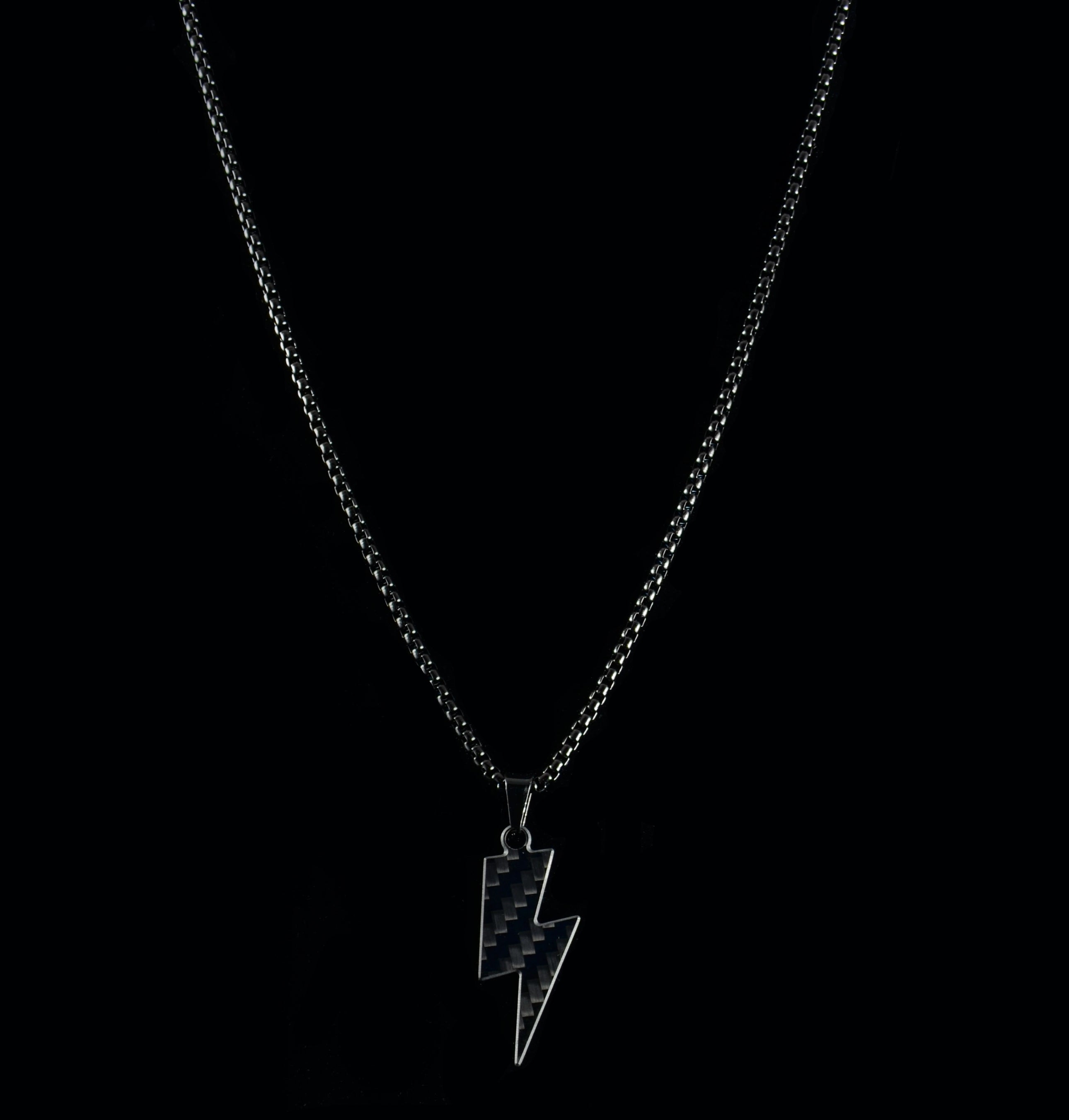 Carbon Blitz - Edelstahlkette 3mm
