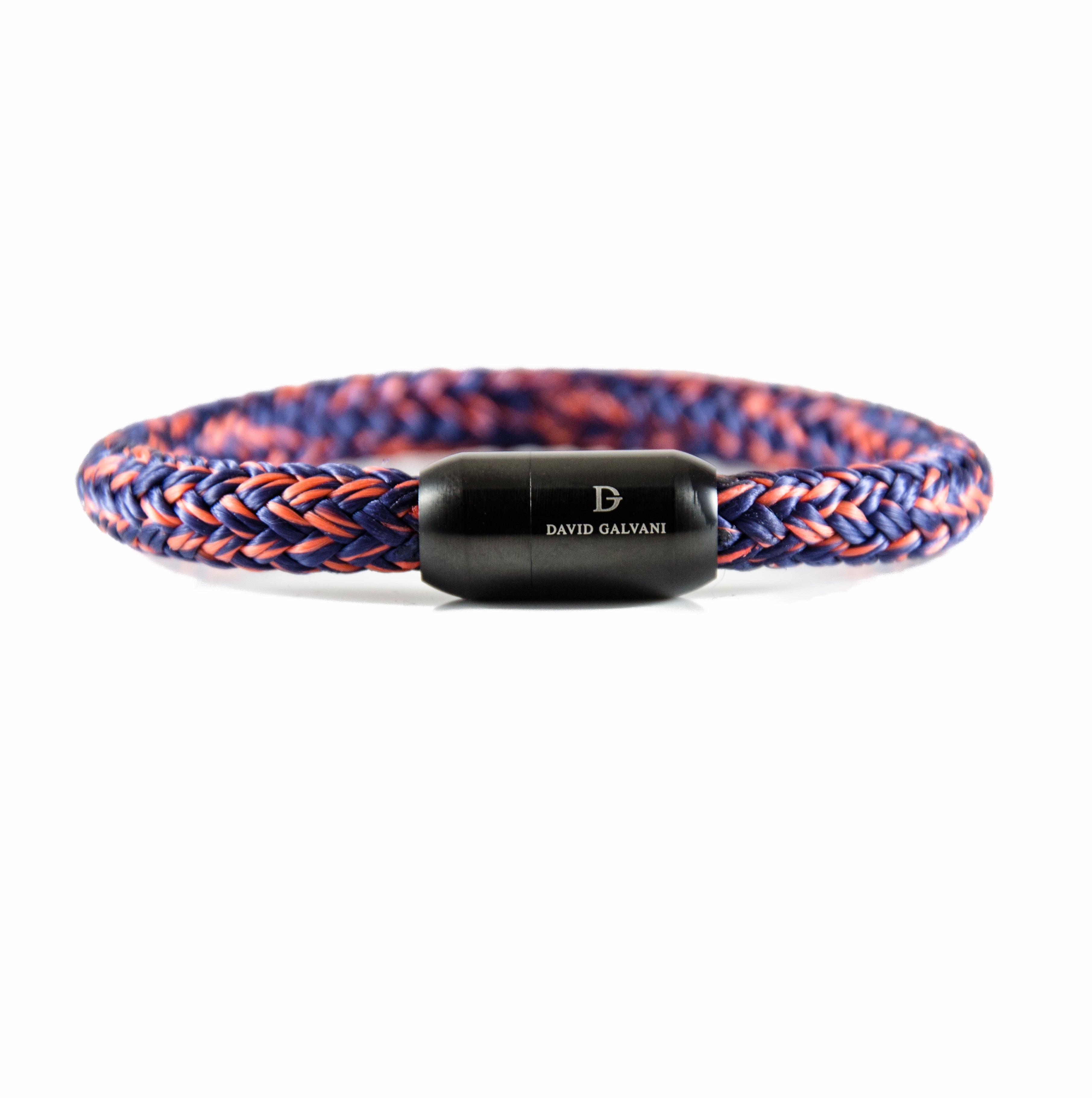 Maritim Segeltau Armband Blau Orange Mix