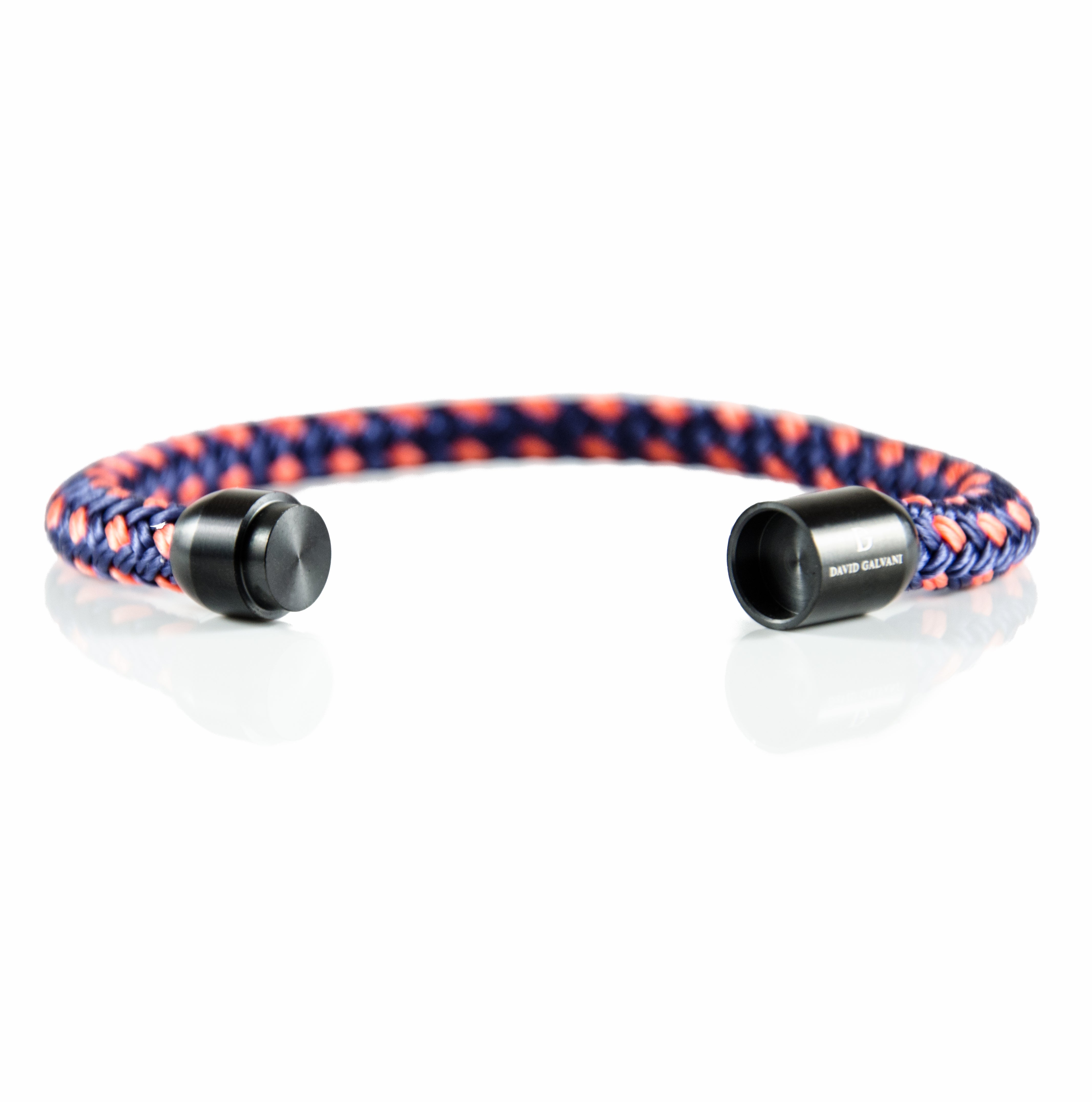 Maritim Segeltau Armband Blau Orange