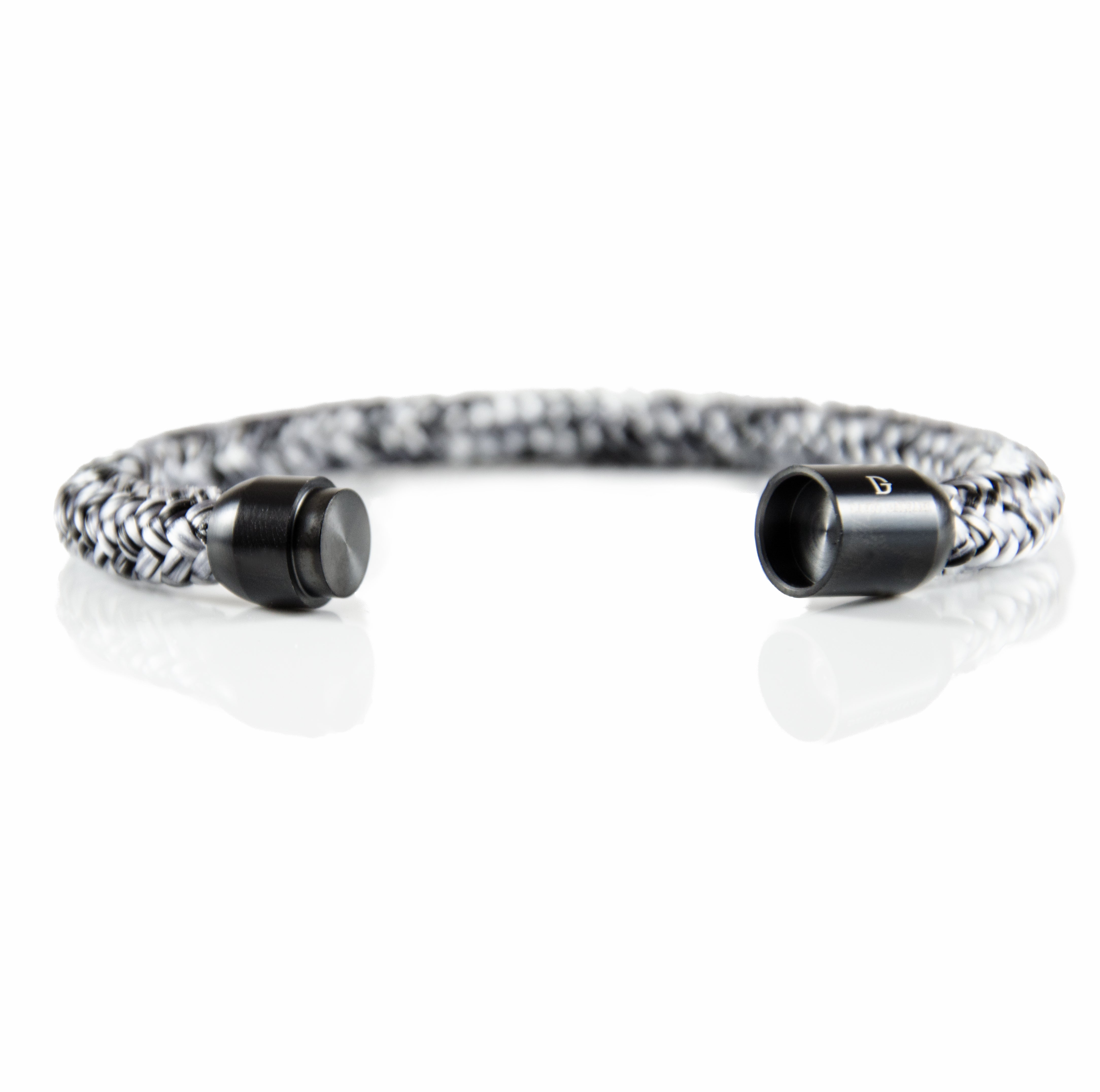 Maritim Segeltau Armband Schwarz Weiß Mix