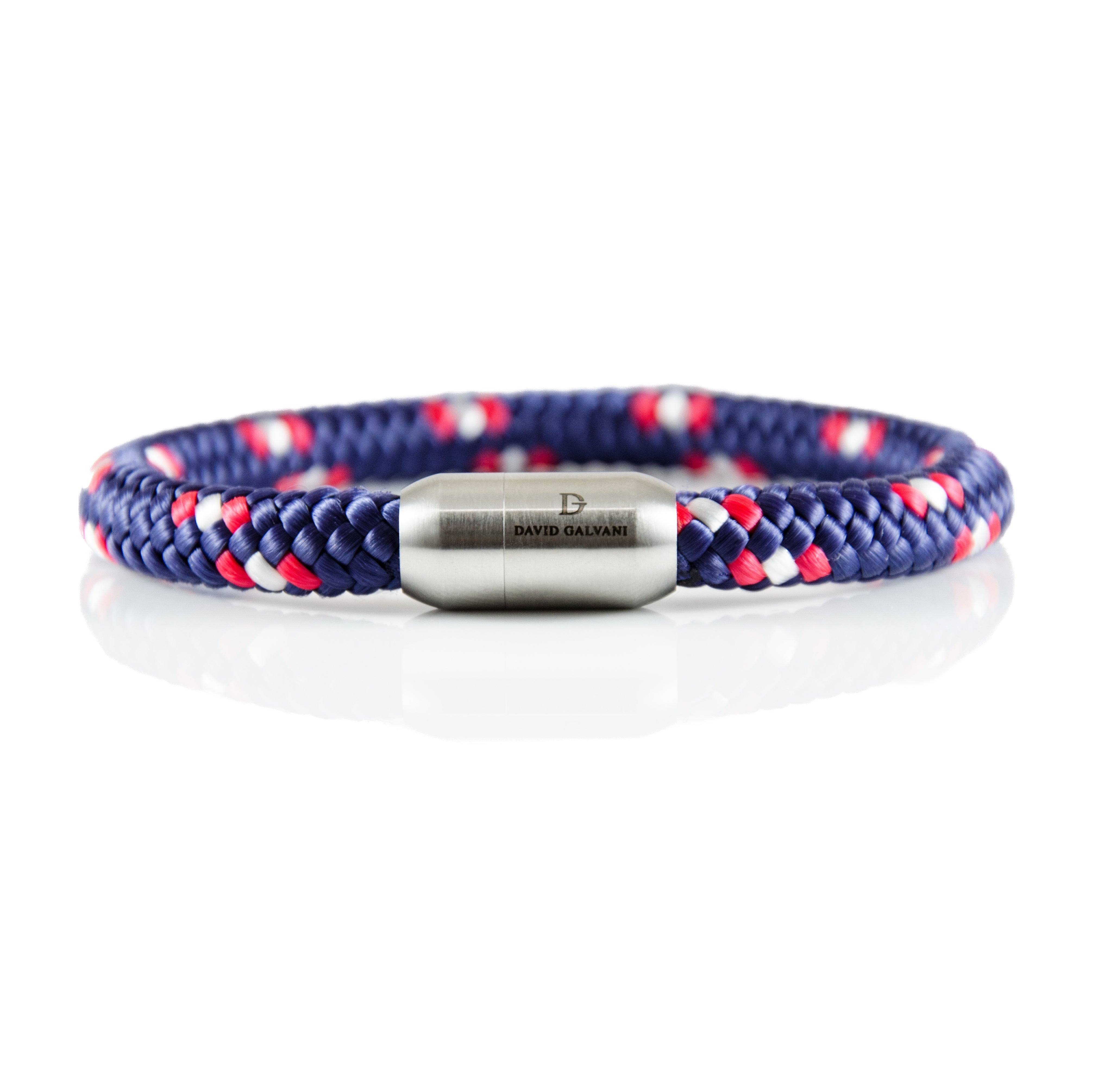 Maritim Segeltau Armband Blau Rot