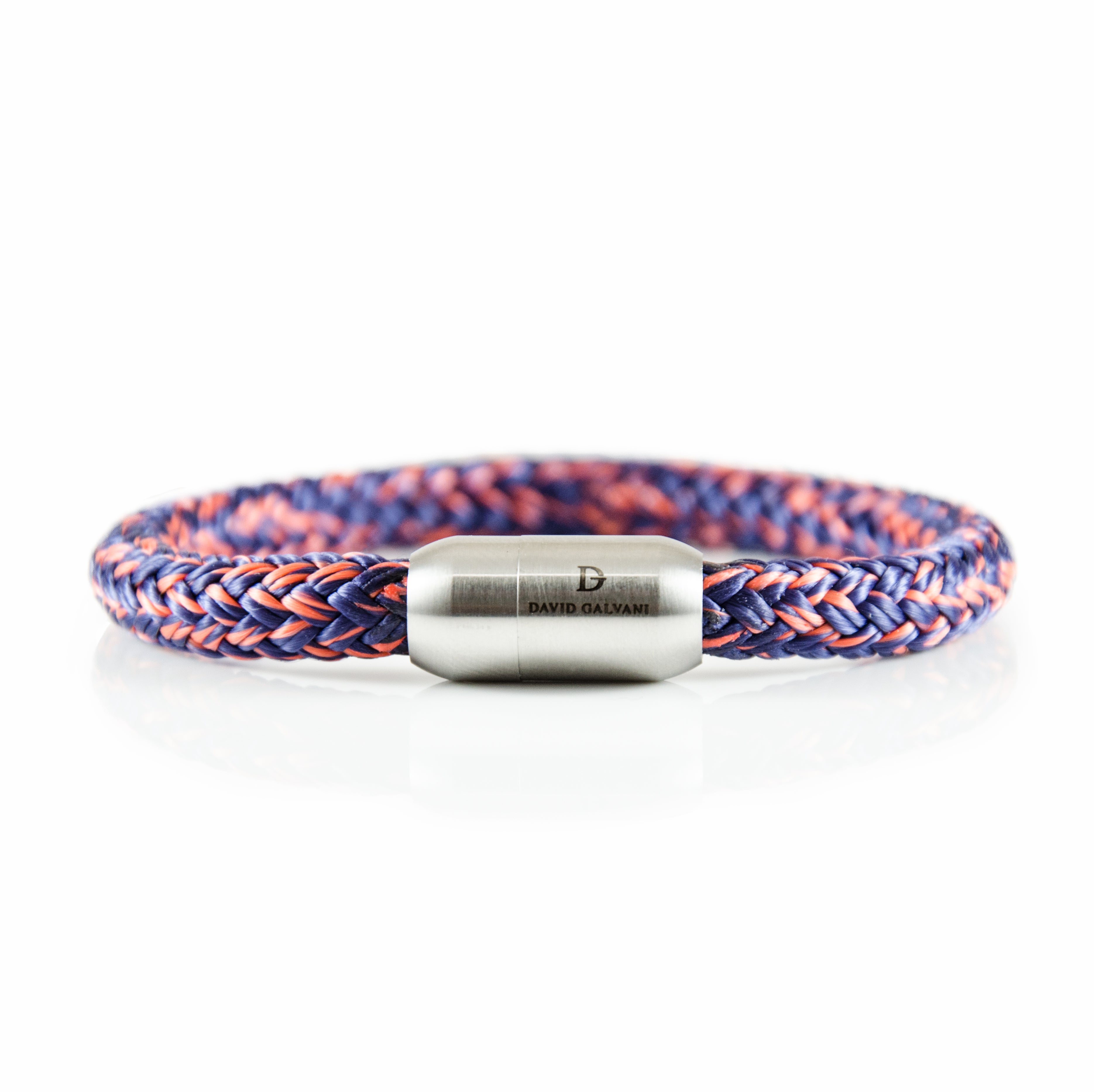 Maritim Segeltau Armband Blau Orange Mix
