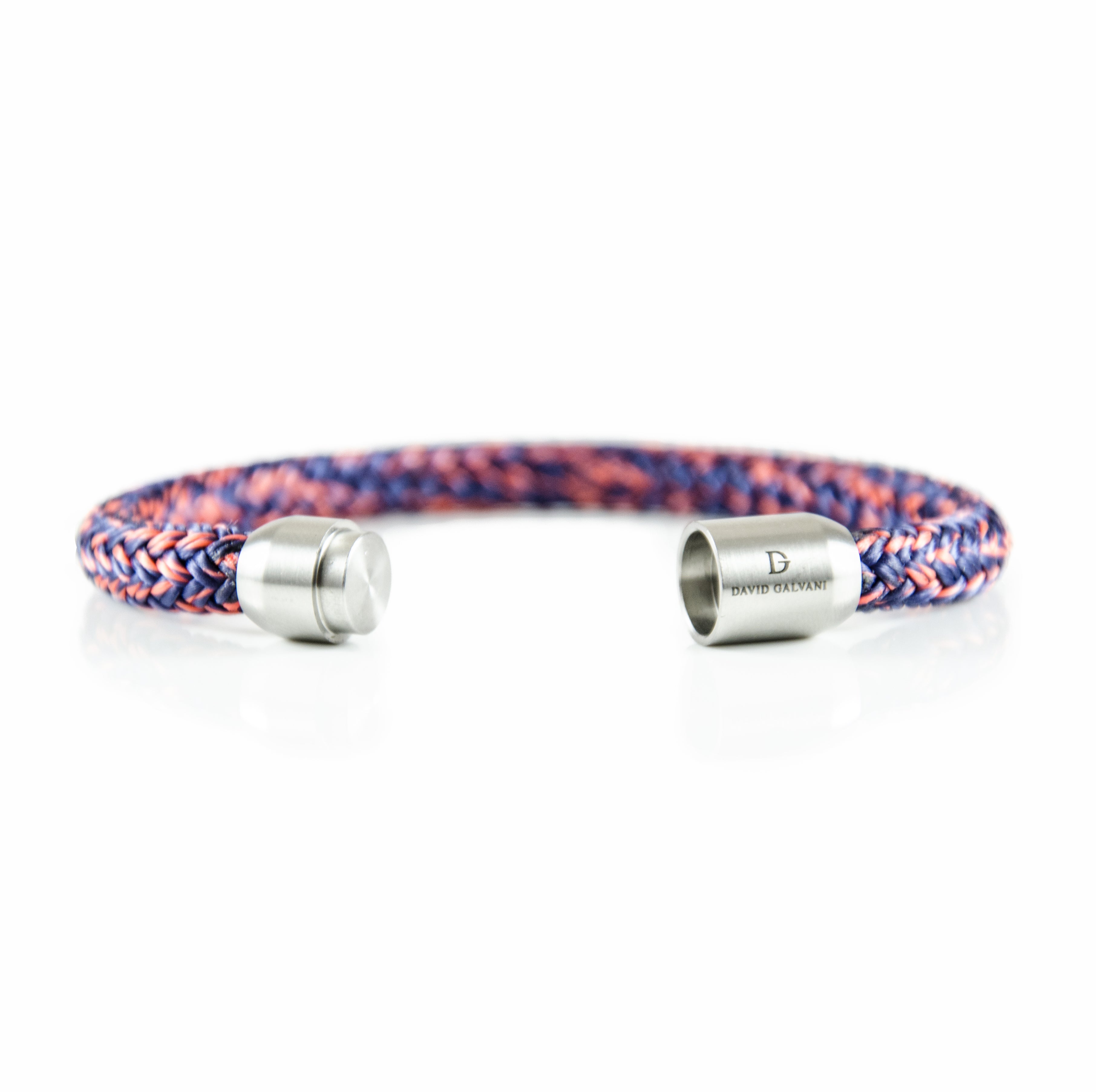 Maritim Segeltau Armband Blau Orange Mix