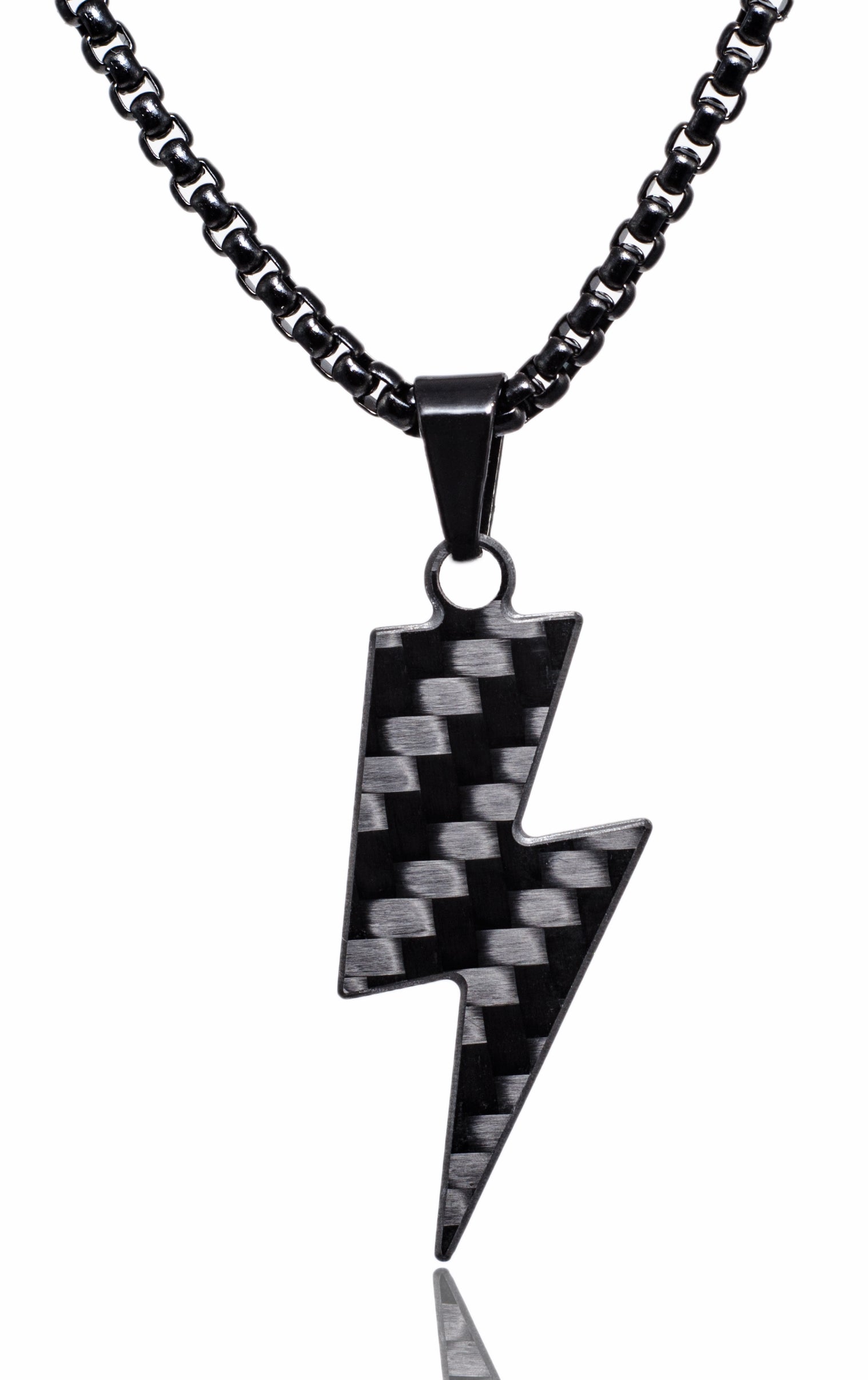 Carbon Blitz - Edelstahlkette 3mm