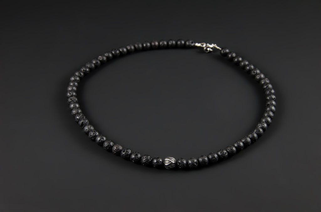Galvani Edelstah Einzigartige – Lava Perlenhalskette David Herren aus mit handgemachte