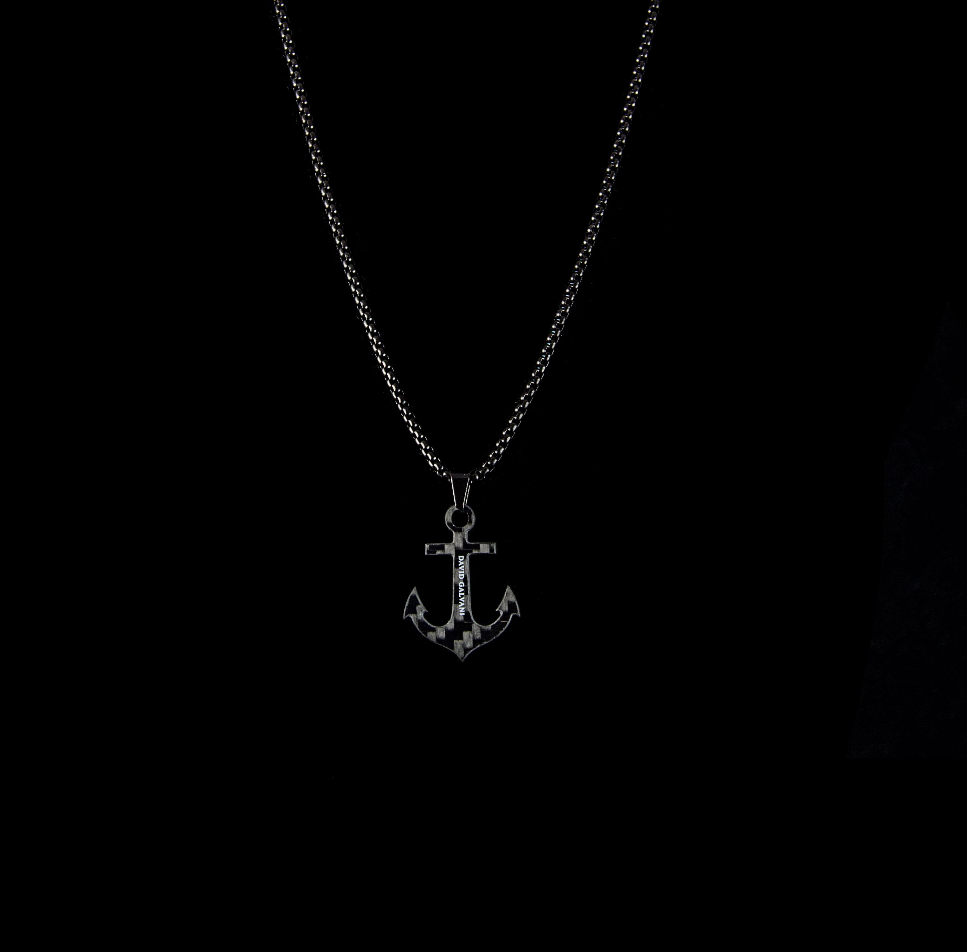 Carbon Anker - Edelstahlkette 3mm