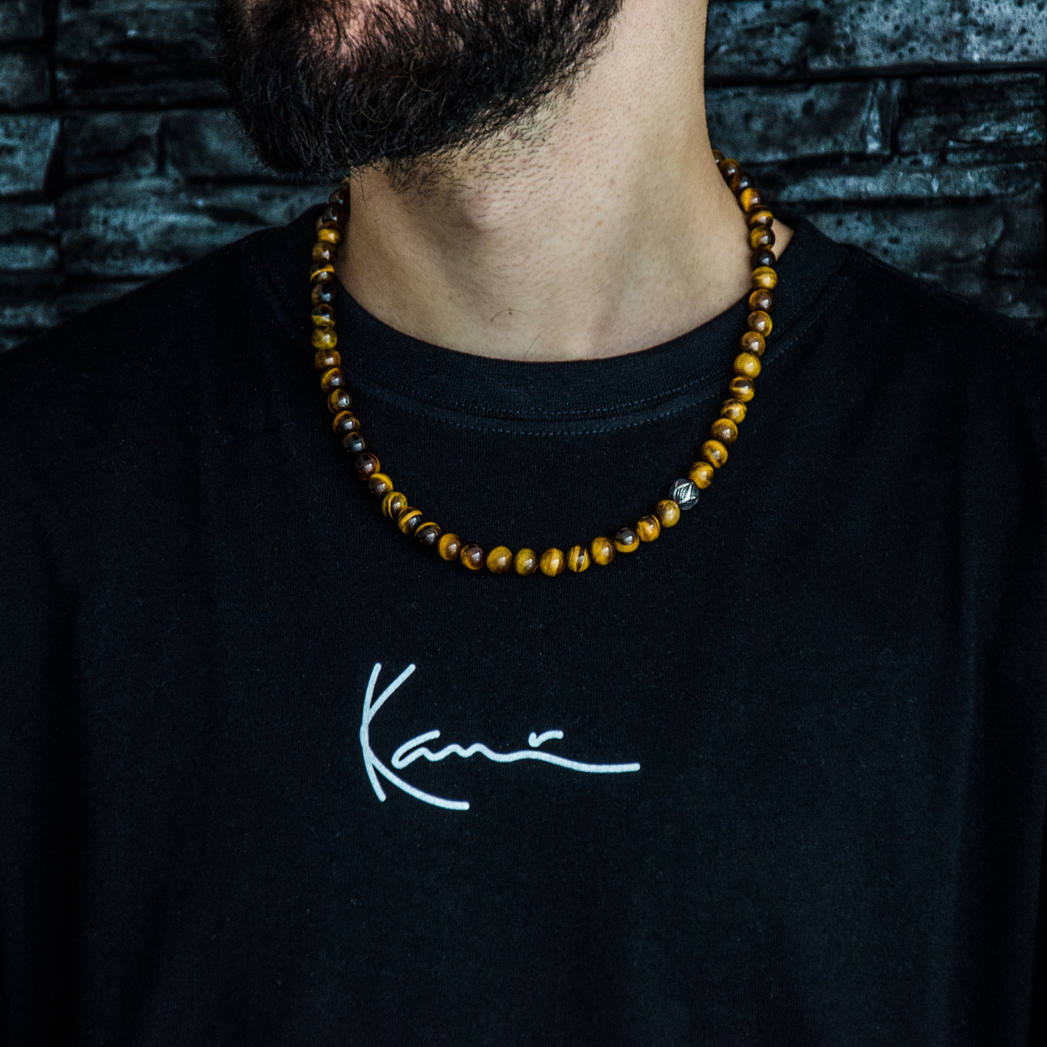 Tigeraugen Collier - Kurz
