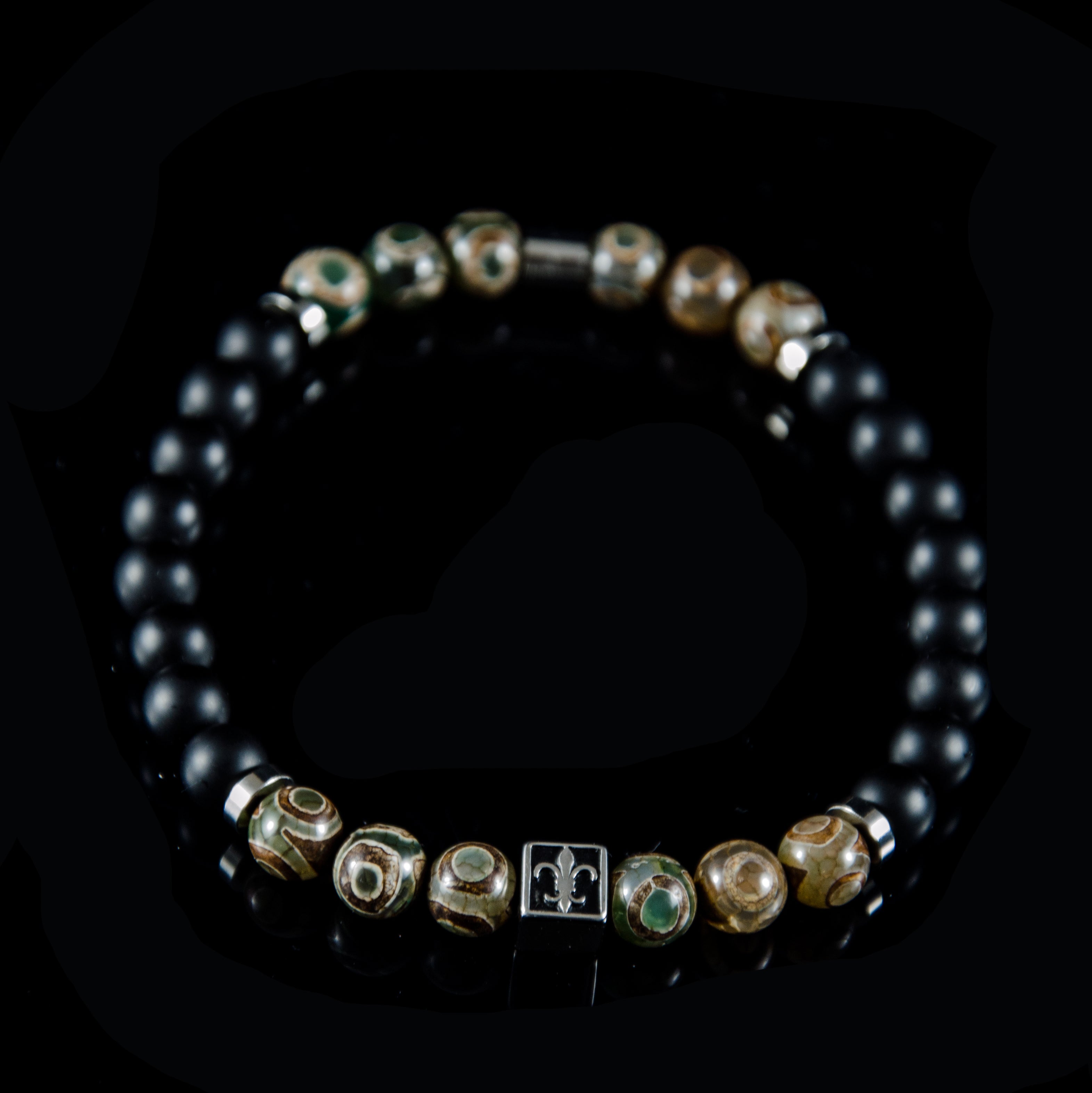 Perlenarmband - Mystisches Agate & Onyx 8mm