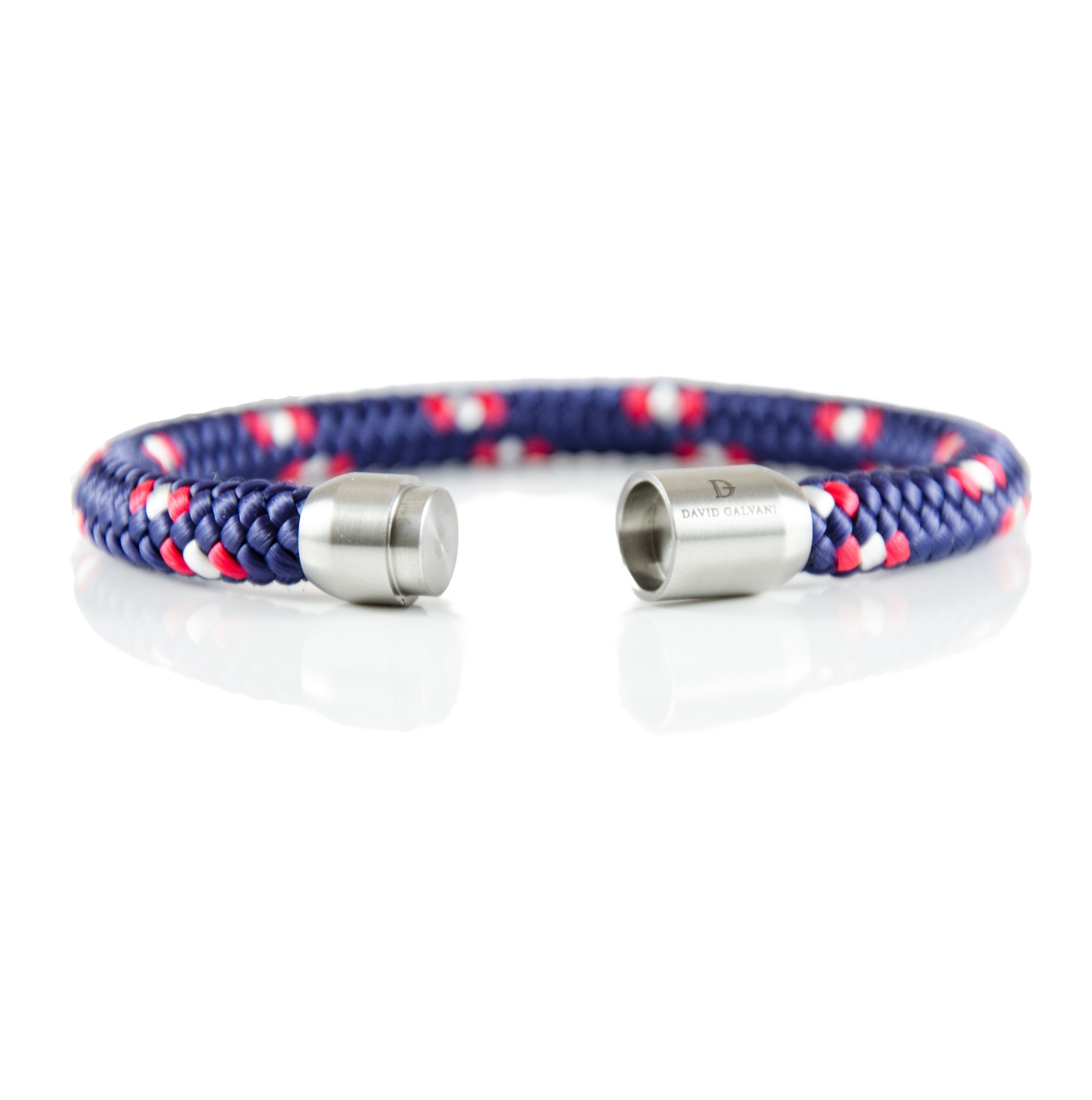 Maritim Segeltau Armband Blau Rot